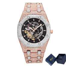 Load image into Gallery viewer, Men&#39;s Iced Skeleton Tourbillon Automatic Wristwatch
