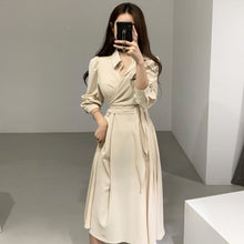 Load image into Gallery viewer, Ladies Long Sleeve Lace Up Casual Dress
