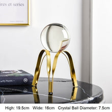 Load image into Gallery viewer, Golden Modern Metal Crystal Living Room Ball Crafts
