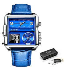 Load image into Gallery viewer, Luxury Waterproof Quartz Square Men&#39;s Wrist Watch
