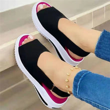 Load image into Gallery viewer, Ladies Soft Stitching Flat Open Toe Sandals
