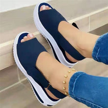 Load image into Gallery viewer, Ladies Soft Stitching Flat Open Toe Sandals
