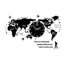 Load image into Gallery viewer, World Map Nordic Wall Clock
