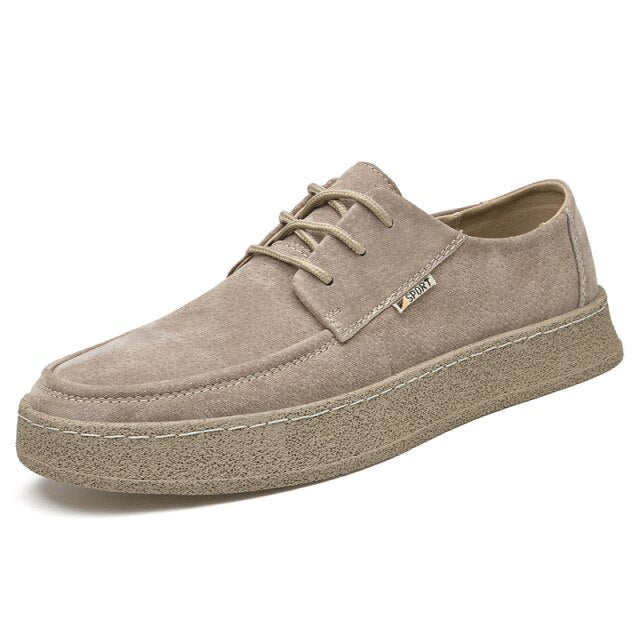 Men's Suede Leather Lace-Up Shoes