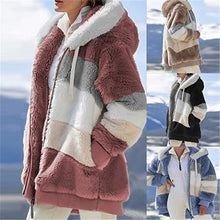 Load image into Gallery viewer, Ladies Warm Hooded Fur Fleece Winter Jacket
