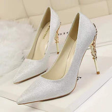 Load image into Gallery viewer, Ladies Glitter Rhinestones High Heel Shoes
